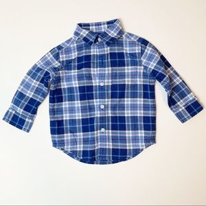 Janie and Jack plaid button down shirt